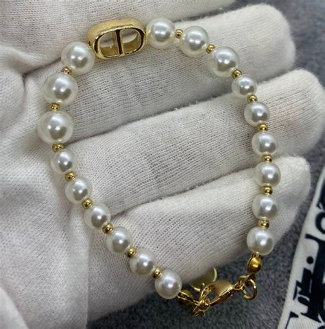 dior bracelet diamond|christian dior pearl bracelet.